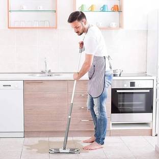 Trinestia 3 in 1 Tiles Cleaning Brush Floor Scrub Bathroom Brush with Long Handle Wet and Dry Duster