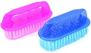 Retail Flefly Cleaning Cloth Brush with Handle Semi Hard Bristles for Cloth Washing, Laundry Plastic Wet and Dry Brush