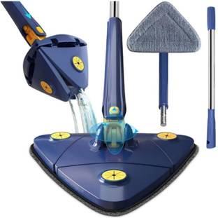 KPI 360° Rotatable Cleaning Mop Adjustable Triangle Floor Cleaner Mop Microfibre Wet and Dry Brush