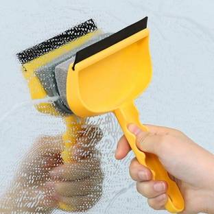 MANIBAM IMPEX 2 in 1 Window Glass Wiper Multi purpose Use For Window Cleaner Brush(Pack Of 1) Sponge Wet and Dry Brush