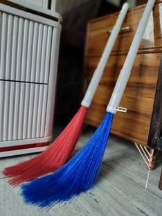Xy Decor Plastic Phool Jhadu, Foldable Broom. longlasting broomstick for floor.-39" Plastic Wet and Dry Broom