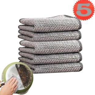 Dwiza Enterprise Multifunctional Non-Scratch Wire Dishcloth Dishwashing Rags Dish Towel Microfibre Wet and Dry Brush