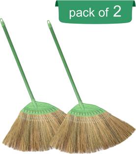 KALIAMMAL Nine Diamond Broom floor and ceiling cleaning broomstick, easy sweeping broom Grass Dry Broom