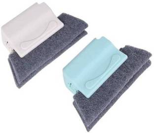 Balaji Retails Window Groove Frame Cleaning Brush Door Track Dust Cleaner Tool for All Corners Sponge Wet and Dry Brush