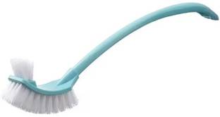 V2H Simple Toilet Brush Double Sided Clean Brush with Long Holder(Set of 1)