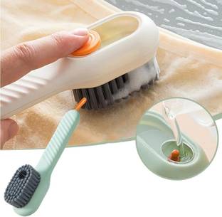 MAAUVTOR Refillable Cleaning Liquid Shoe Brush, Multipurpose Deep Cleaning Clothes Brush Brush