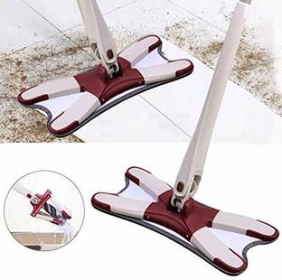 KESHAVART X Type Microfiber Mop for Floor Cleaning Hands-Free Squeeze Microfiber Flat Mop Microfibre Wet and Dry Brush