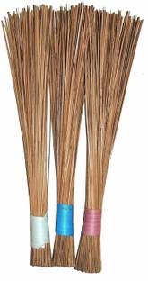 ROOPSE coconut fiber broomstick for wet floor outdoor garden cleaning pack of 3 Coconut Fiber Wet and Dry Broom