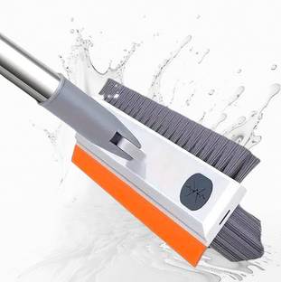 ONEFLESH Hvay 3in1 - Long Handle Floor Brush with Wiper Bathroom Tiles Cleaning Brush(SG) Plastic Wet and Dry Brush