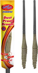 Chakaachak No Dust Broom XL for Floor & Home Cleaning, Made of Washable Fibers Fiber, Plastic Wet and Dry Broom