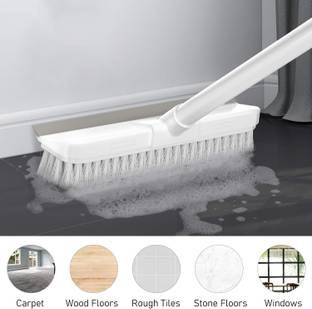 Noetic Bathroom tiles cleaner brush with long handle floor scrubber squeegee cleaning Plastic Wet and Dry Brush
