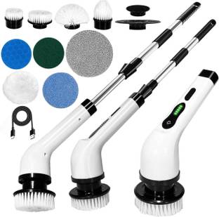 Calldrishe 9 in 1 Cordless Electric Spin Scrubber Cleaning Brush Nylon Wet and Dry Brush