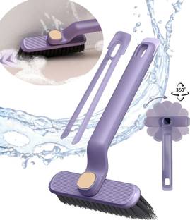 LAXIT Multi-Function Rotating Plastic Bathroom Cleaning Brush Floor Tiles Gap Cleaner Fiber Wet and Dry Brush
