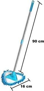 KESHAVART Extendable Microfiber Triangle Mop Telescopic Microfiber Mop Microfibre Wet and Dry Brush
