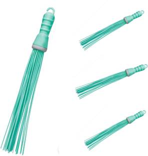 Spotzero by MILTON plastic kharata broom for bathroom,home,clean wet surface set of(4) Plastic Wet and Dry Broom