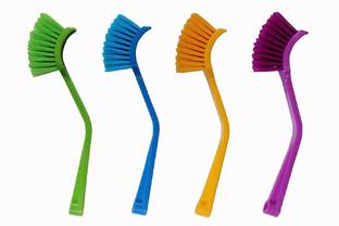 STRUGGLINGINC Wash BasinToilet SeatSink Brush Seat Cleaning Brush Set of 4 Plastic Wet and Dry Brush