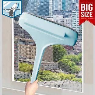 TRK HUB Window Cleaning Brush Net Cleaner Double-Sided Cleaner Window Mesh Cleaner Plastic Wet and Dry Broom