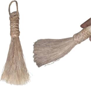 benigncraft Banana Fiber Pooja Small Broom (24 Cm) for DEVGHAR /Divine Spaces Fiber Dry Broom