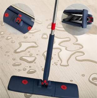 MAAUVTOR 360° floor cleaning Flat mop With Extendable long handle Handsfree Squeeze Pocha Microfibre Wet and Dry Brush