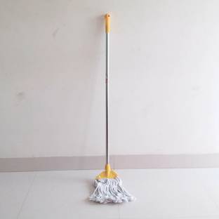 RATAN Floor Cleaning Cotton EASY MOP with Telescopic Adjustable Iron stick(1PC) Wool, Microfibre Wet and Dry Brush