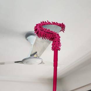 Noetic Ceiling Fan Duster, Flexible Brush for Car, Home Interior Clean Telescop Duster Microfibre Wet and Dry Brush