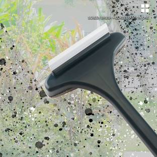 DHANVI ENTERPRISE Window Cleaning Brush Net Cleaner Double-Sided Cleaner Window Mesh Cleaner Plastic Wet and Dry Broom
