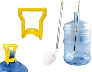 HAPANI STORE Can Cleaning Brush,360° Rotating Wet and Dry Brush & 20L Water Jar Carry Handle Plastic Wet and Dry Brush