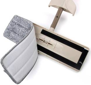 V2H Powerclean Squeeze Flat Microfiber 1 Way Lock Refill (36 CM X 12 CM , Set of 1) Microfibre Wet and Dry Broom