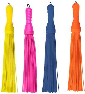 STRUGGLINGINC Plastic Broom for Bathroom Cleaning Flexible Lightweight & PortablePack of 4 Plastic Wet and Dry Broom