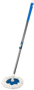 Plastico 360 degree moveable mop brush foldable full stick multipurpose microfiber Refil Microfibre Wet and Dry Brush