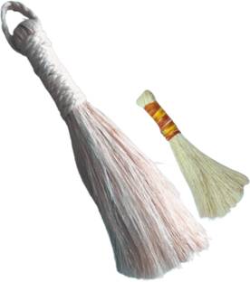 benigncraft Banana Fiber Pooja Small Broom (25 Cm and 13 Cm), for DEVGHAR /Divine Spaces Fiber Dry Broom