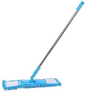 PARVPARI Wet and Dry Cleaning Flat Microfiber Floor Cleaning Mop Microfibre Wet and Dry Brush