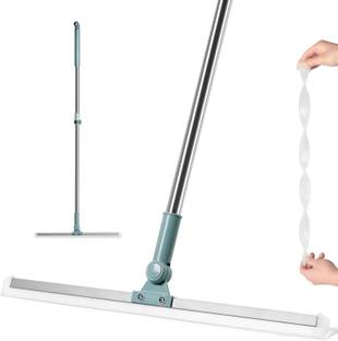Noetic Magic Broom Floor Squeegee with Adjustable and Silicone Strips, Floor Washer Plastic Wet and Dry Brush