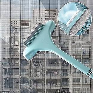 BVM TRADERS Window Cleaning Brush Net Cleaner Double-Sided Window Cleaner ( multicolor ) Nylon Wet and Dry Brush