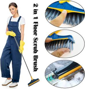 PURCHASE ENTERPRISE 120° Rotate Bathroom Cleaning Brush with Wiper | 2 in 1 Tiles Cleaning Brush with Holder