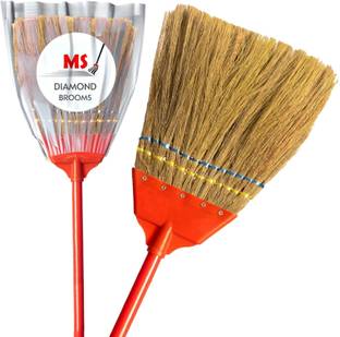 MS Diamond Less Dust Long Handle Cambodia Wooden Broomstick for Floor Cleaning Grass Dry Broom