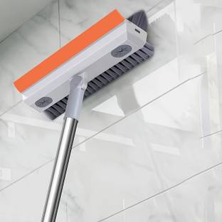 JHWOQU Multipurpose Telescopic Floor Wall Bathroom Cleaning Liquid Bin Scrubber Brush with Holder