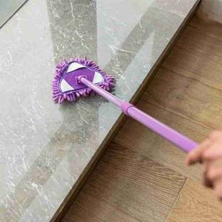 La Mejilla Triangle Dust Mop 180 Rotatable Adjustable Cleaning Mop for Floor & Wall Microfibre Wet and Dry Brush
