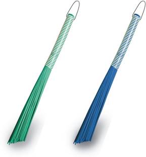 VIMAL Combo Set of Kharata 24” Heavy Duty Plastic Hard Brooms | Wet/Dry Cleaning Jhadu Plastic Wet and Dry Broom