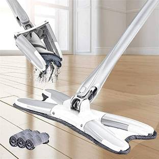 KRIYAART Wet and Dry mop with 1 Super-Absorbent Microfiber Pads Microfibre Wet and Dry Brush