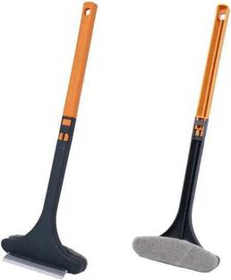 emmeline 2 in 1 Mesh Cleaning Brush/Double-Sided Window Mesh Cleane(orange) Microfibre Wet and Dry Brush