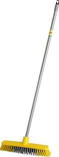 HIC Tuffy Brush with Tough Bristels and Long Sturdy Rod for All Kind of Floor YI-077 Microfibre Wet and Dry Brush