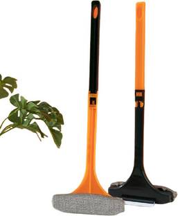 YNV TRADER 2 in 1 Window Slides cleaning brush for Mirror Sofa bathroom floor Microfibre Wet and Dry Brush
