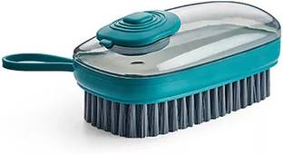 UniKart Liquid Refillable Multi-Use Cloth Washing|Cleaning|Tile|Shoe|Kitchen|Broom Brush Plastic, Silicone Wet and Dry Brush