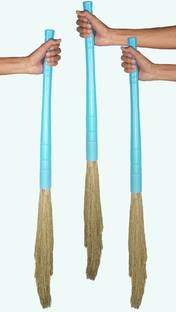 Creazione Production Non dust Broom pack of 3 Plastic Wet and Dry Broom