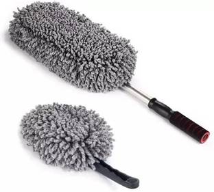 FABPRODUCTS Car Microfiber Duster, Car Microfiber Duster with Extendable Handle Wet and Dry Duster Set