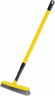 CLASSY TOUCH hard Tile Brush with Long Telescopic Handle for Cleaning Bathroom(;25.5 - 62.2") Plastic Dry Brush