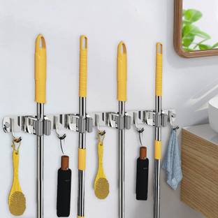 Sunvibe Silver Stainless Steel Broom Holder