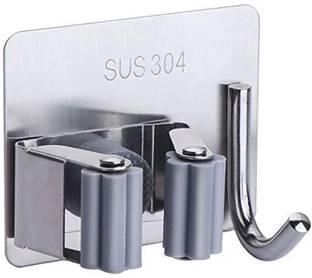 Inferno Grey Stainless Steel Broom Holder