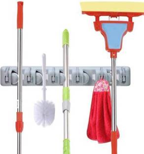 akbari White Plastic Broom Holder